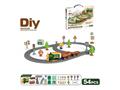 54PCS DIY拼装电动轨道车